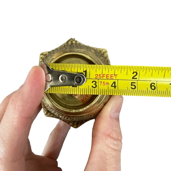 Retro cast brass finials curtain home decor mcm classic gold decorations acorn - Picture 4 of 5